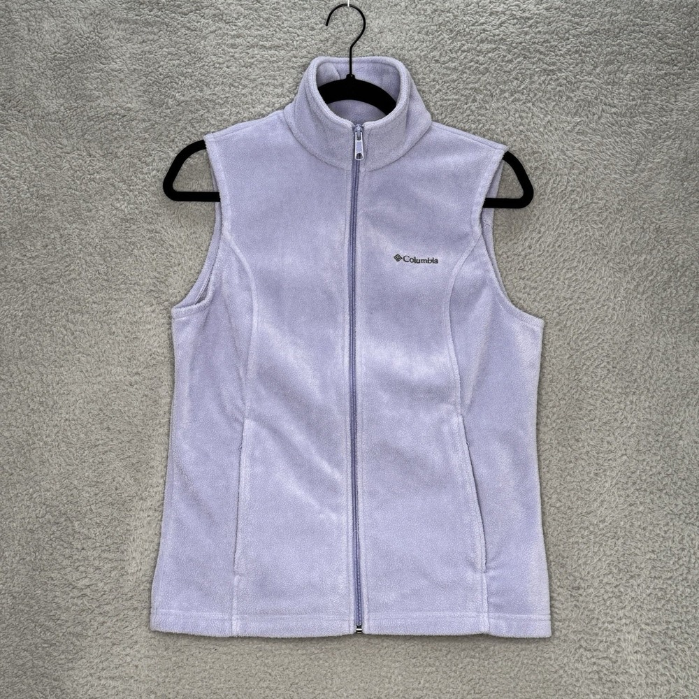 Columbia Women's Benton Springs Fleece Full Zip Vest Blue Size Small Pockets